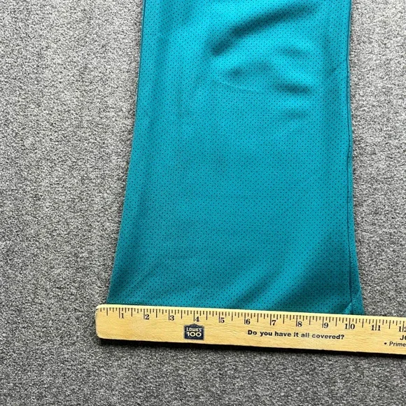 Betabrand Dress Pant Yoga Pants Women L Petite Teal Blue Micro Dot Straight Leg - Picture 6 of 13